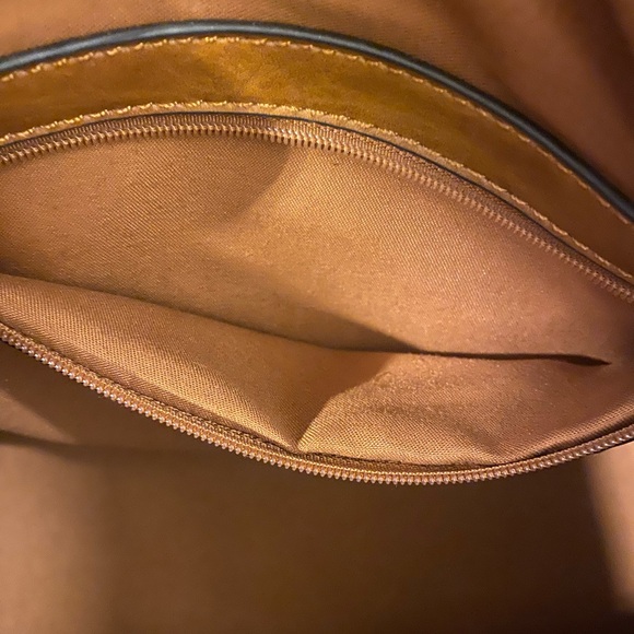 Brown Shoulder Bag with Animal Print Handles - Picture 12 of 13